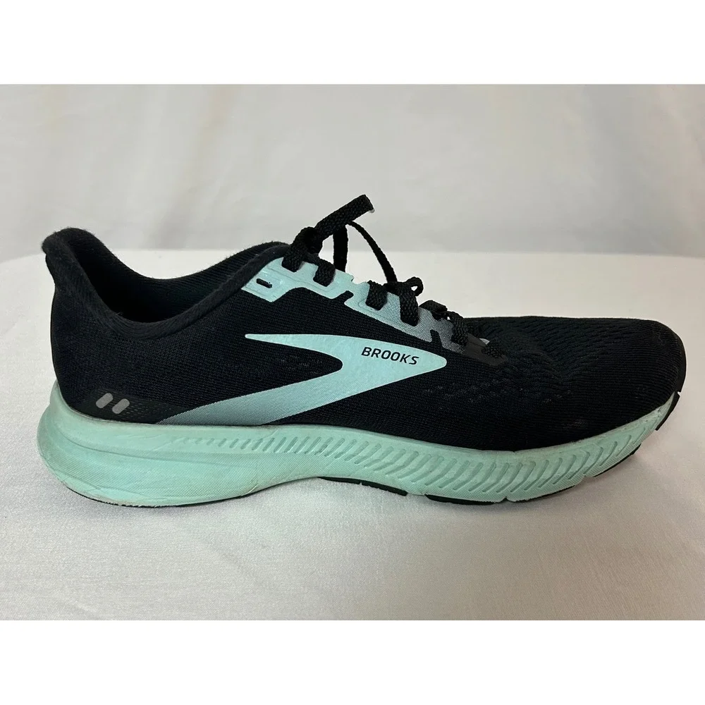 Brooks Launch 8 Womens Running Shoes Black Mint Green Speed Neutral Size  7 - Picture 4 of 16